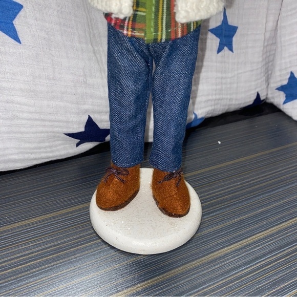 vintage boy Deer 14” figure in holiday outfit - Picture 4 of 9